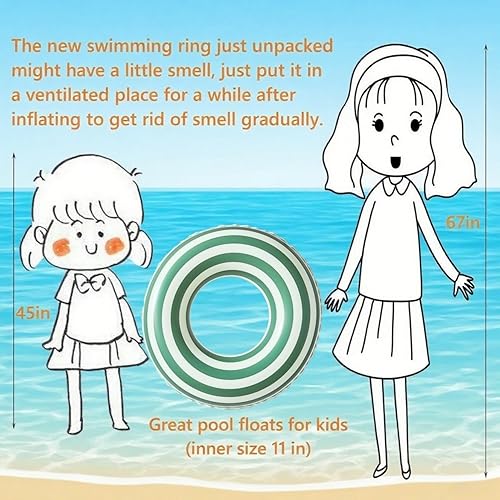Miniatura 2 de Pool Floats Swimming Rings for Kids, Age 5-10 Inflatable Swim Tubes Ring Toys with 11" Inner, Beach Inflatable Tubes Floaties Toys for Kids Adults