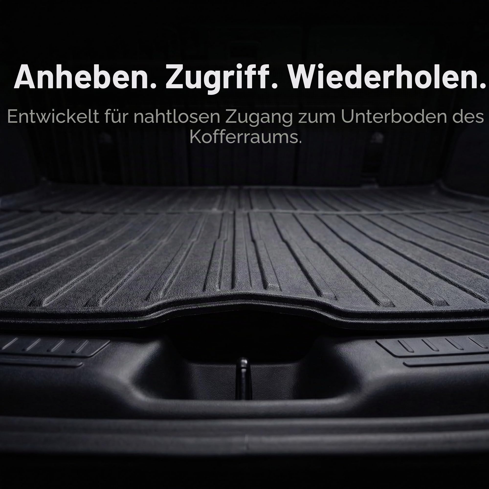 Kofferraumwanne für Tesla Model Y 2020-2026 (inkl. Juniper), TPE Allwetter Kofferraummatte, Zubehör für alle Modelle (Standard/Premium/Performance) (1-teiliges Set)