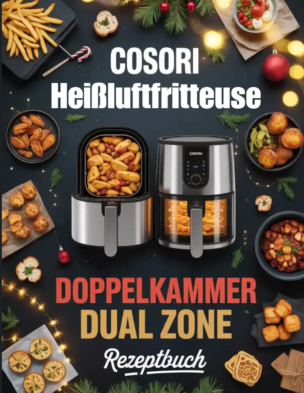 Cosori Heißluftfritteuse Doppelkammer Dual Zone Rezeptbuch – Doppelt lecker, doppelt schnell – 120 Rezepte für die Cosori Dual Zone Airfryer für stressfreies Kochen