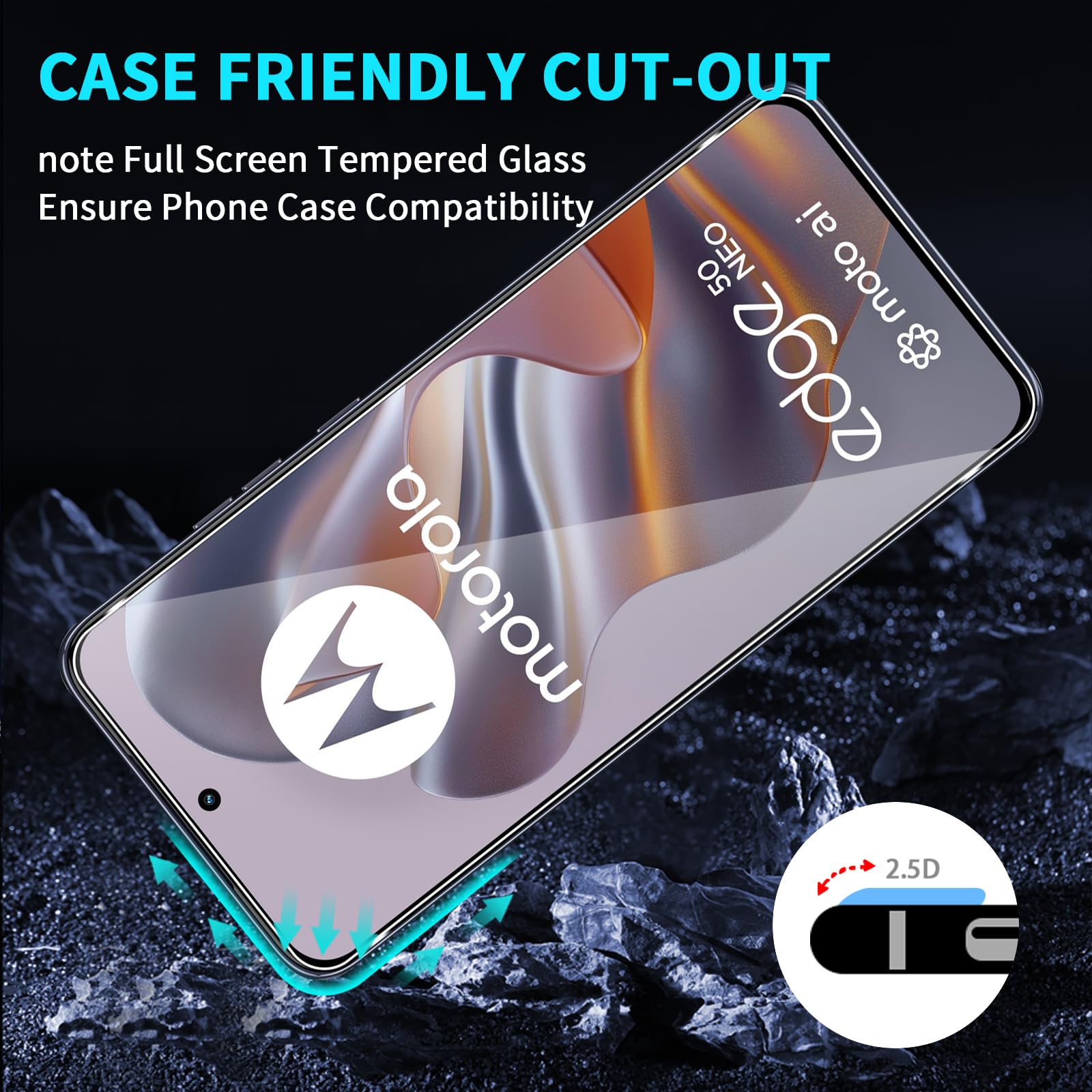 Accessori di protezione per Motorola Edge 50 Neo | Pellicola Protettiva Vetro per Motorola Edge 50 Neo Protezione...Pellicole salvaschermo per Motorola Edge 50 Neo