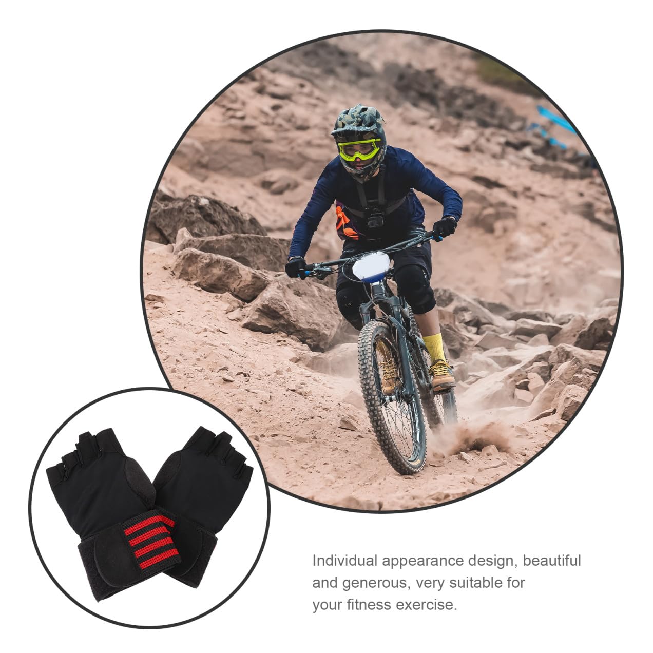PACKOVE 3paare Halbfinger Fahrradhandschuhe Für Outdoor-Sportarten rutschfest Atmungsaktiv Schockabsorbierend Für Radfahren Joggen Und Freizeitaktivitäten Mit Logo
