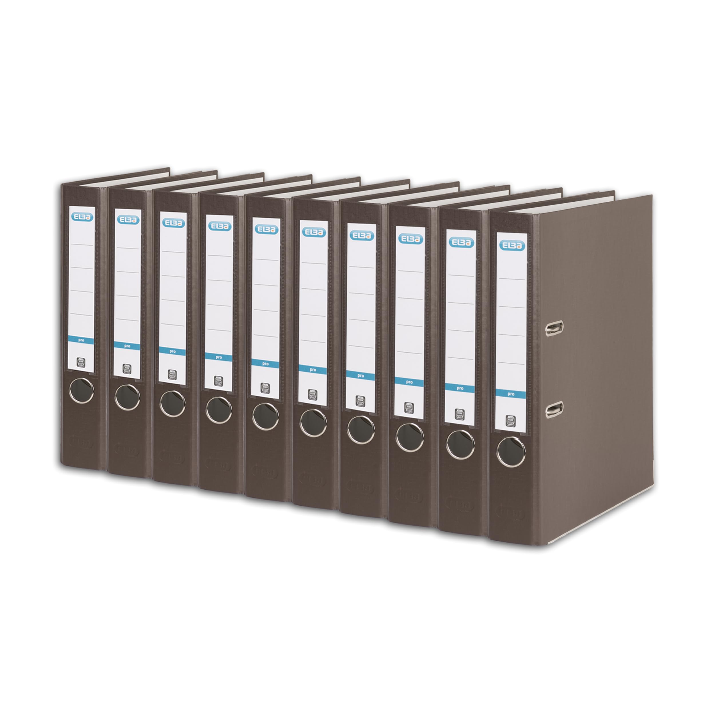 Elba Smart Pro Lever Arch File A4, Wide Removable Spine Label, 100202154 Brown