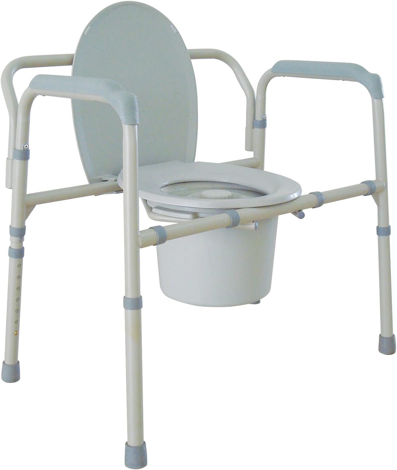 Drive Medical Heavy Duty Bariatric Folding Commode, Gray