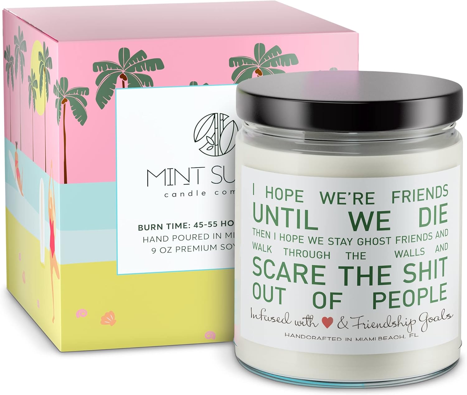 Gag Gift - Soy Wax Candle - Funny Gifts for Women Friends - Hand Poured in The USA - 9 oz - Best Friend Candle - Cute Christmas Friendship Gifts Ideas Ghost Friends