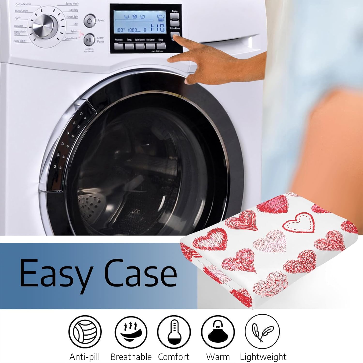 Valentine's Day Love Hearts Throw Blanket, Soft Lightweight Flannel Blanket, Wedding Anniversary Birthday Gifts for Girlfriend Wife, Anti-Pilling Blankets for Bed Sofa Couch Chair, 60 x 80 Inch