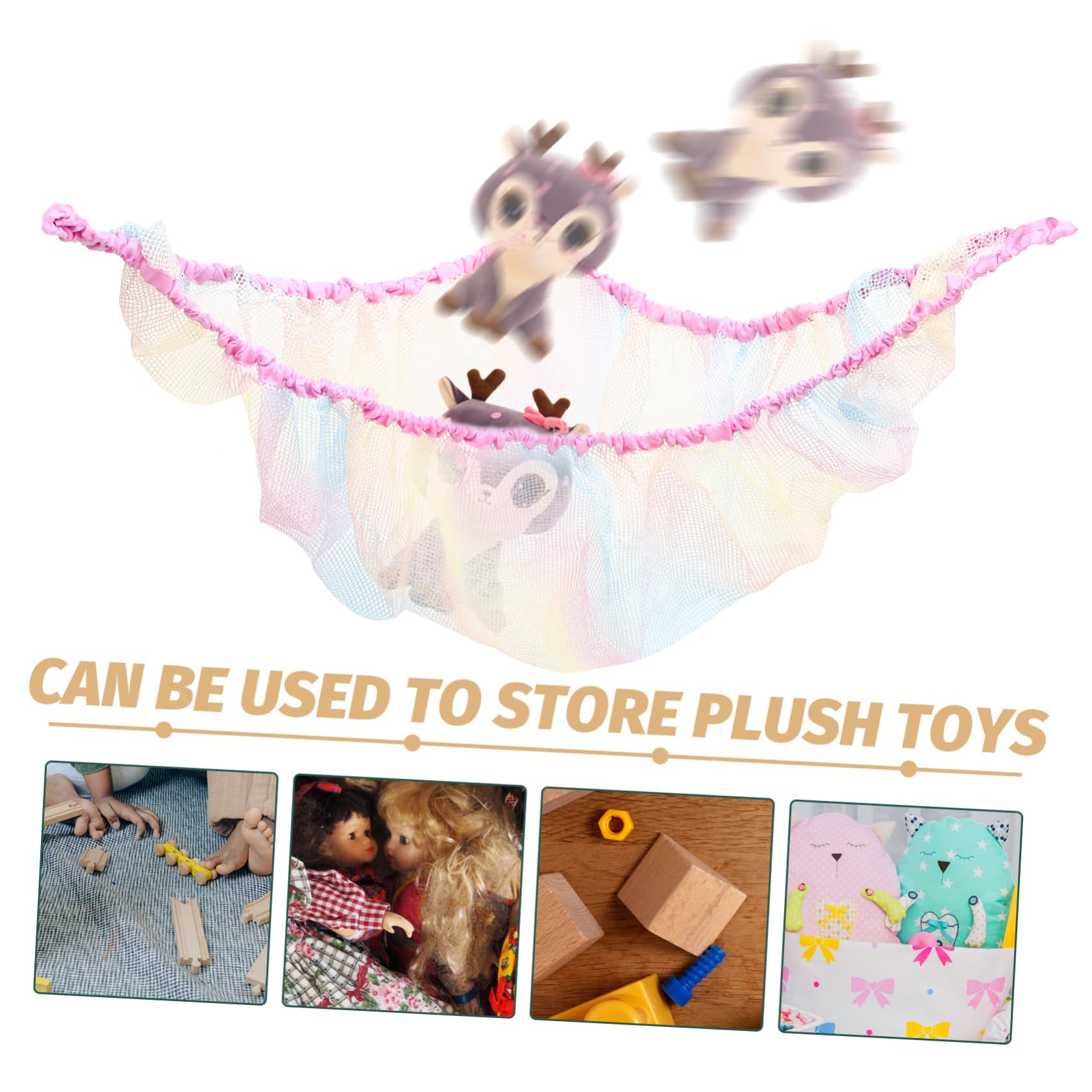 BESTonZON 4stücke Kuscheltier Hängematte Für Großer Spielzeug Organizer Aus Netz Aufbewahrungslösung Für Plüschtiere Im Kinderzimmer Einfach Zu Montieren Farbenfroh