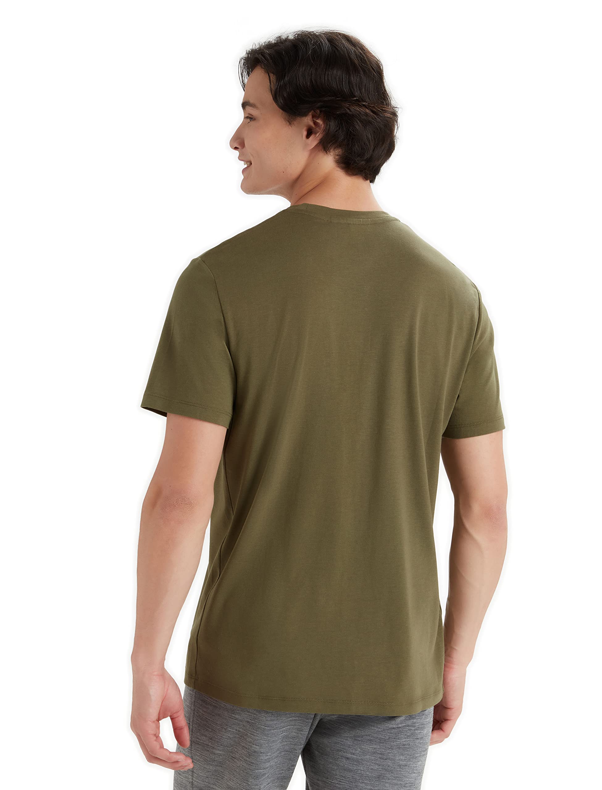 Icebreaker Maglietta Tencel Lyocell Cotton SS da Uomo per Uso Quotidiano, Avventura, Palestra e Allenamento