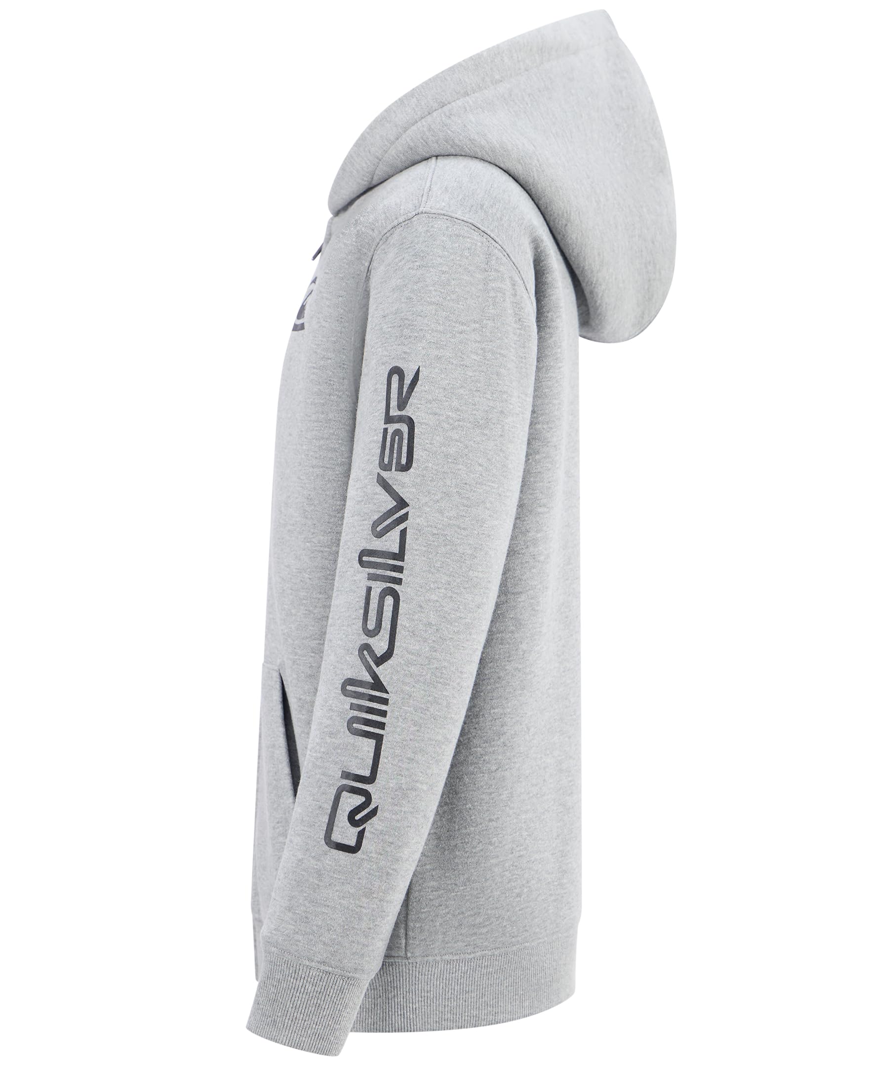 Quiksilver Chłopięca Full-Zip Sherpa Lined Fleece Hoodie bluza z kapturem, szary melanż, 18-20
