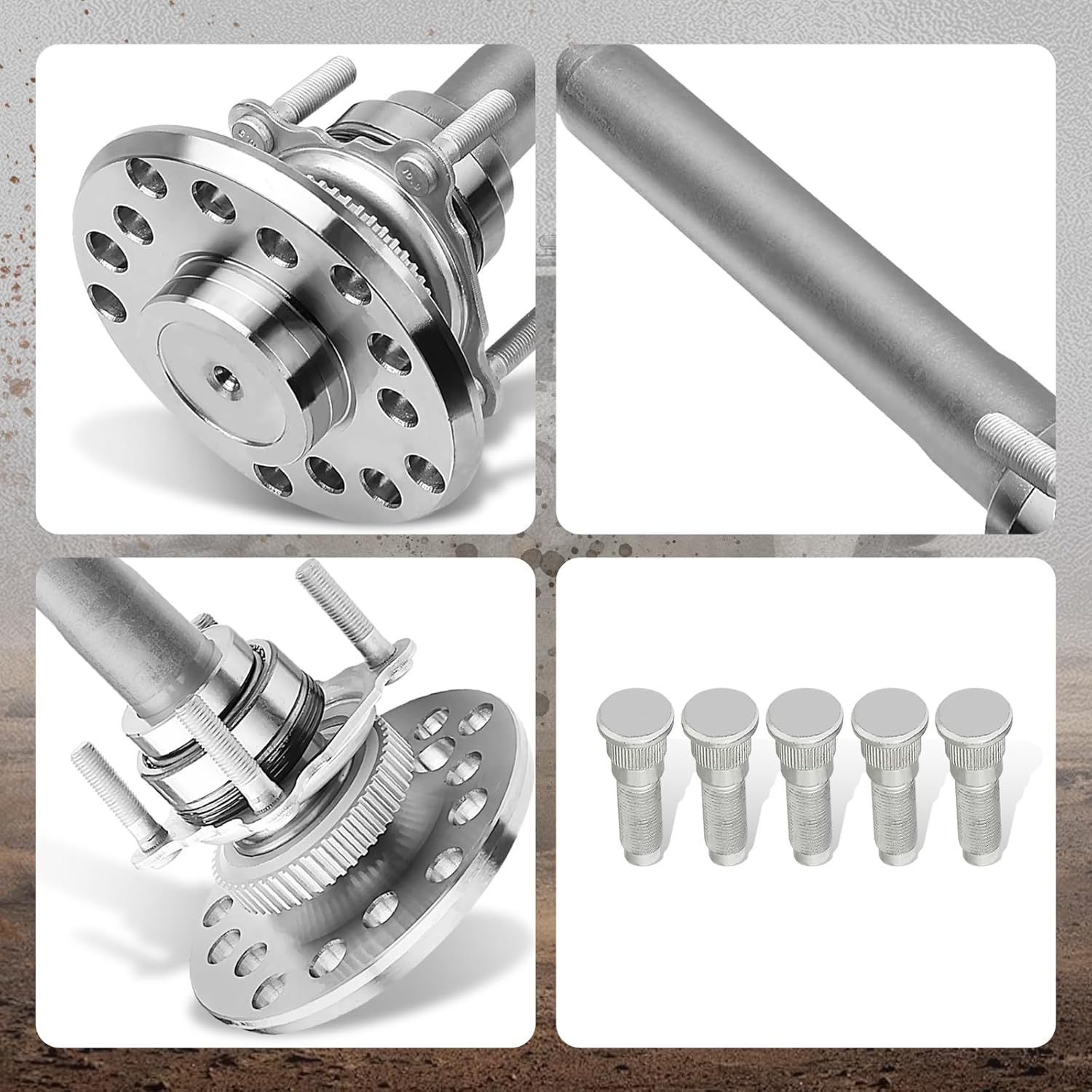 Rear Axle Shaft Assembly with Axle Bearing and Seal Fit for Jeep Wrangler 2007-2018 Wrangler JK 2018, Rear Left or Right, OE# 630-338, 630338, 68003272AA, YAWD4421830