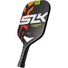 Selkirk Sport SLK Omega Hybrid Airlong Pickleball Paddle | Carbon Fiber Pickleball Paddle with Polymer Core | Aerodynamic Open Throat Design for Power and Control | ProSpin+ Texture | Max Ember