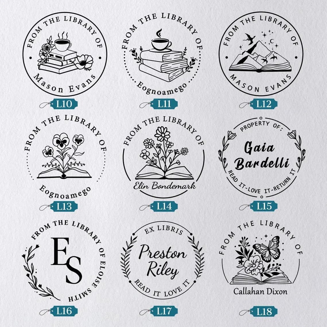 CAT Book Embosser Custom Stamp, Personalized Library Stamp, from the Library of Embosser, Cat Lover Gifts/Book Lover Gifts