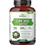 Zazzee DIM 300 mg Per Capsule, 100 Count, Plus 10 mg BioPerine, Estrogen Balance, Hormonal Acne, Menopause Support, Hormonal Balance, Diindolylmethane, Vegan, All-Natural, Non-GMO, Made in The USA