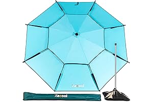 Heavy Duty Large Beach Umbrella with Sand Anchor
