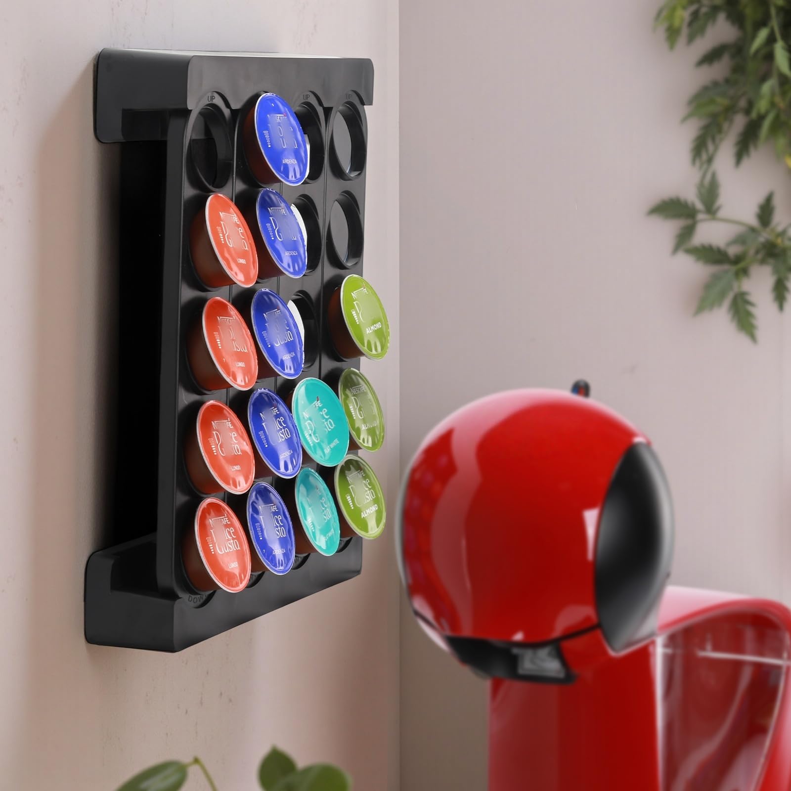 Porte-capsules de café pour 24 capsules Dolce Gusto, support de rangement rotatif pour capsules de café, noir | Leroy Merlin