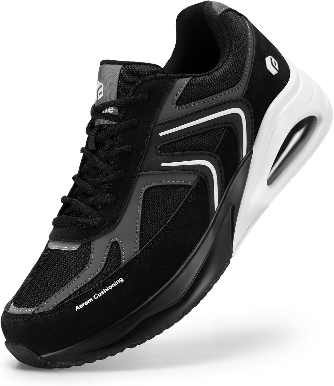 FitVille Men’s Extra Wide Walking Shoes Wide Width Air Cushion Cross Training Sneakers for Heel Pain Relief Plantar Fasciitis – HeelAero V2