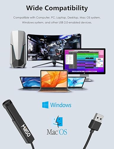 Miniatura 4 de MillSO Micrófono USB para PC, Plug & Play, mini micrófono USB omnidireccional externo USB Lavalier para computadora, laptop, YouTube, reunión,