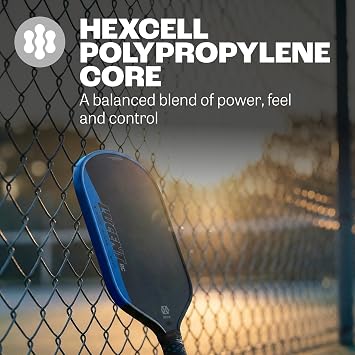 Onix Lucent Raw Carbon Pickleball Paddle with Elongated Shape, Hexcell Core, Carbon Fiber Face & Tennis-Style Pickleball Paddle Grip, Black