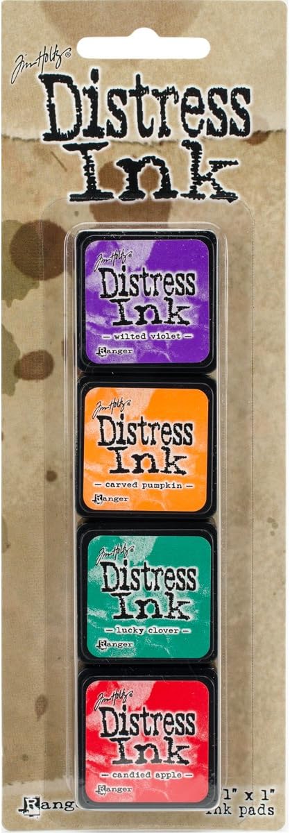 Ranger TDPK46752 Kit 15 Distress Mini Ink Pads (4 Pack), Multicolor