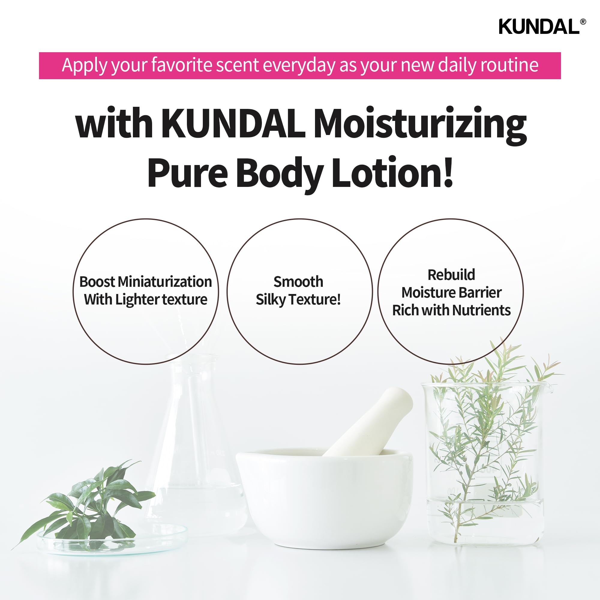 KUNDAL, Nemlendirici ve Besleyici Vücut Losyonu Honey & Macadamia Pure Body Lotion 500ml (White Musk)