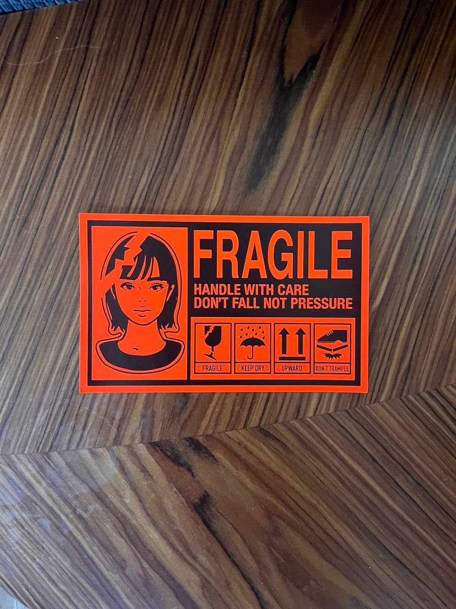 KYNE FRAGILE ステッカー ON AIR ピンク ホワイト オレンジ Amazon.co.jp: kyne キネ fragile ステッカー : おもちゃ