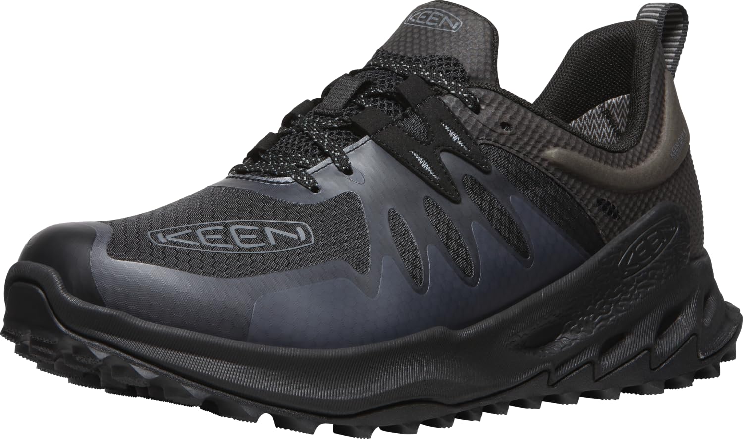 KEEN Men's Zionic Low Height Waterproof All Terrain Hiking Shoes, Black/Steel Grey, 10.5