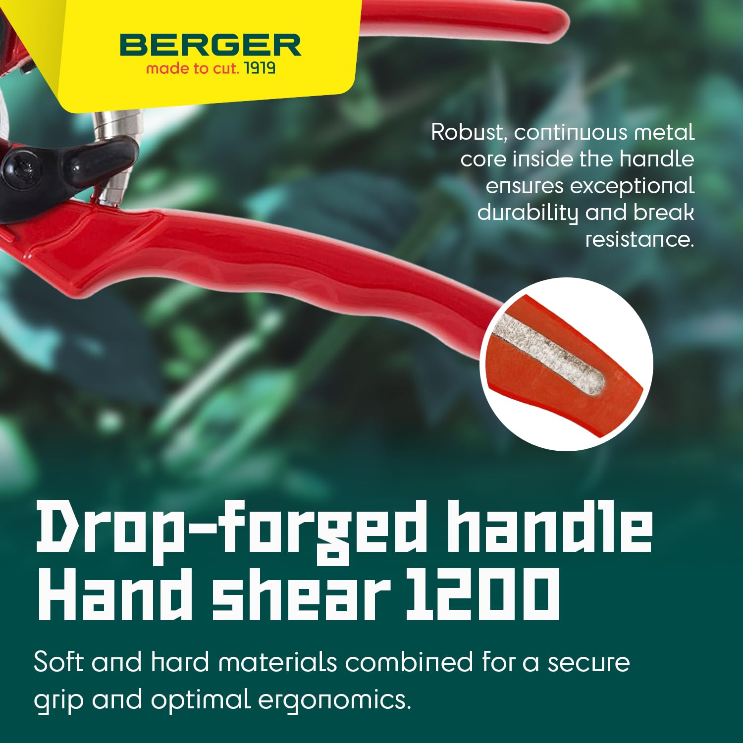 Berger 1200 Sécateur Rouge 22,5 x 6 x 3 cm