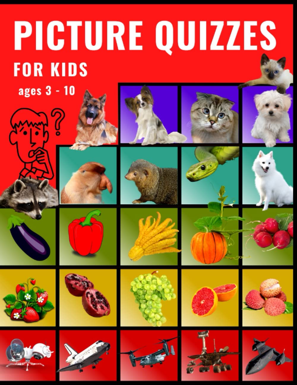 Picture Quizzes For Kids ages 3-10: Educational book - Fun Learning - Puzzles, Riddles, Trivia and Interesting Questions For Children.