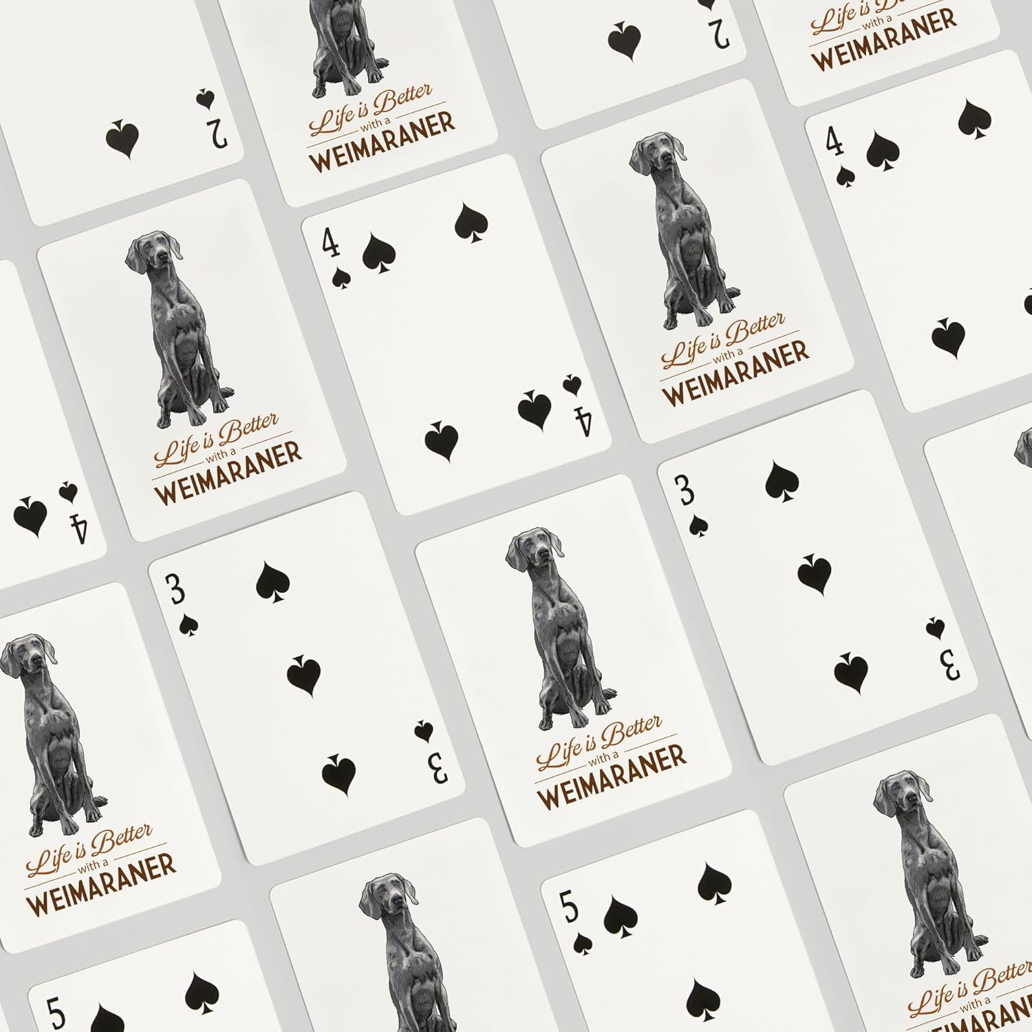 Lantern Press Weimaraner, Life is Better, 52 Playing Cards for Adults, Poker Size Card Deck