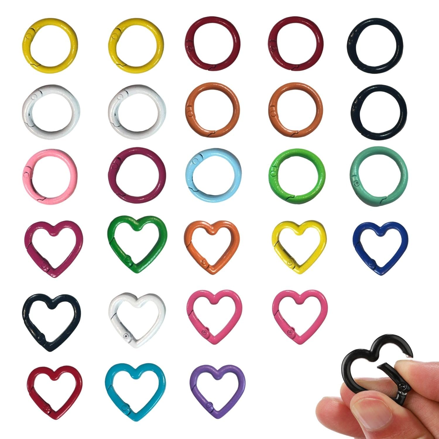 20 stuks ster karabijnhaken ster sleutelhanger karabijnhaak karabijnhaak karabijnhaak klein geschikt voor decoratie (5 kleuren