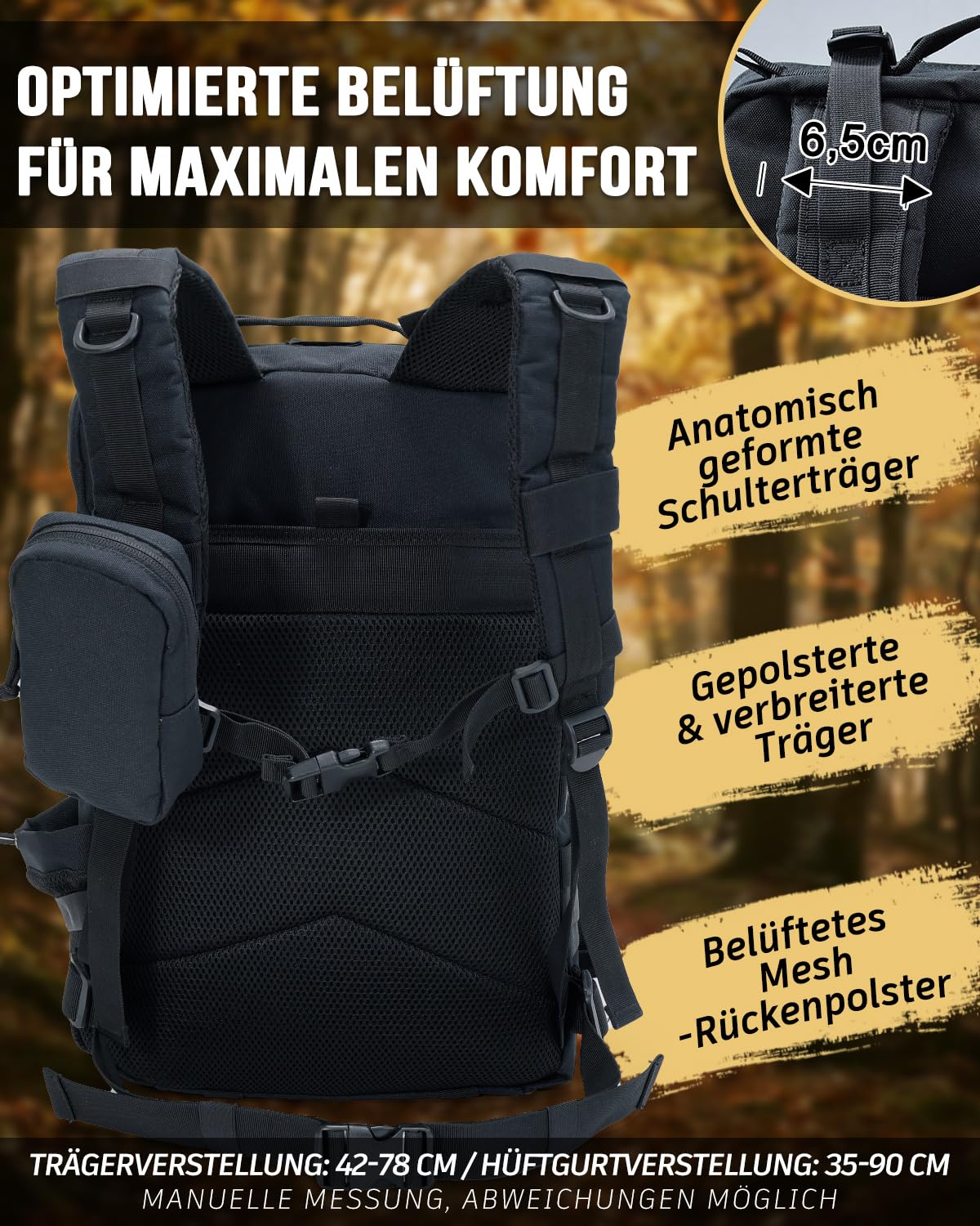 Military Tactical Backpack,Sturdy Work & Molle Laptop Army Pack for Hiking Camping Travel Fishing Gym