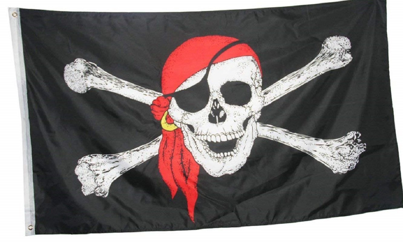 Amazon.com : DANF 1 Pack Jolly Roger Flag with Red Bandana