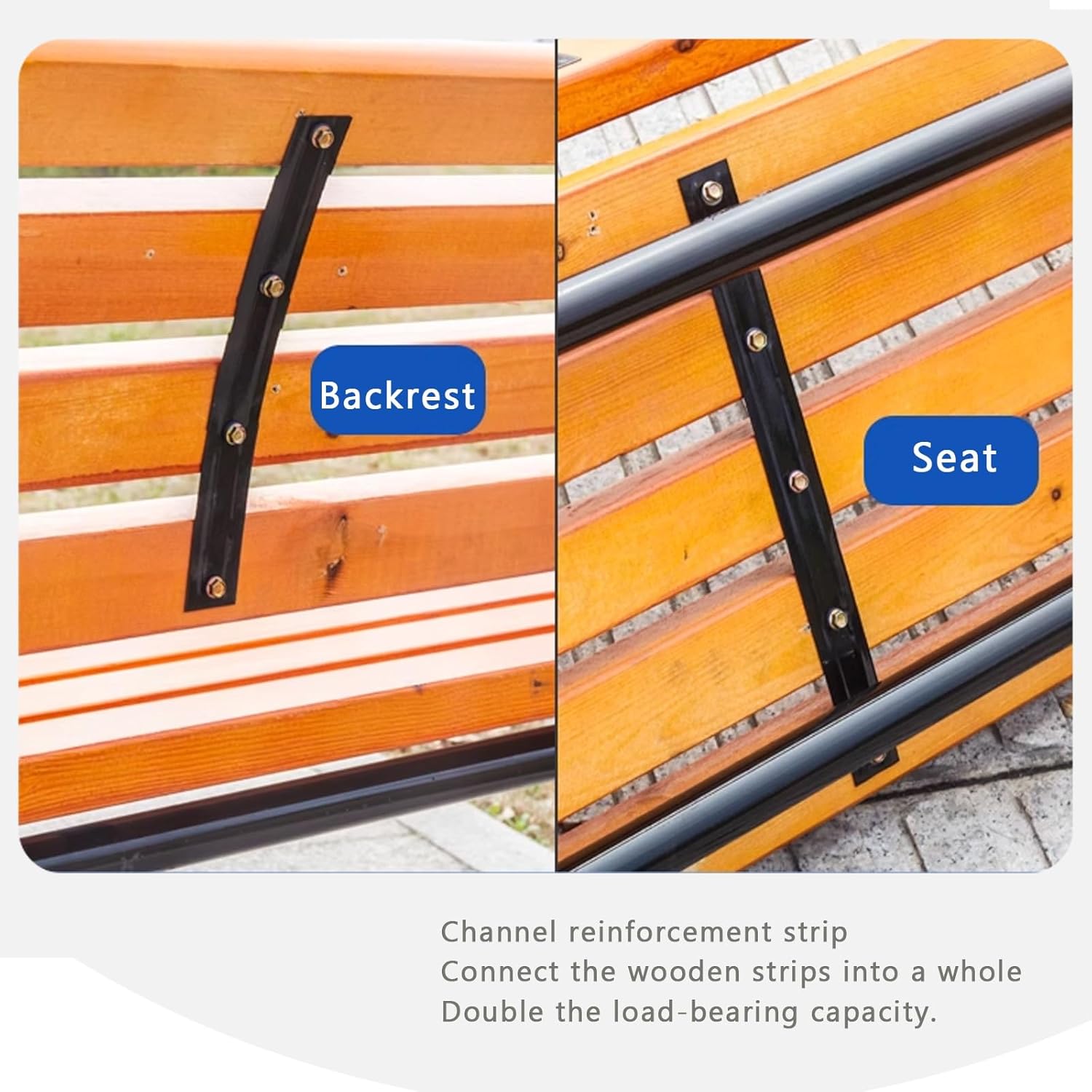 Outdoor Wooden Garden Bench for 2, Amber Red Picnic Bench for Patio, Porch, Deck & Park, Size 120cm/47.2" - Stylish Entryway & Pathway Seating