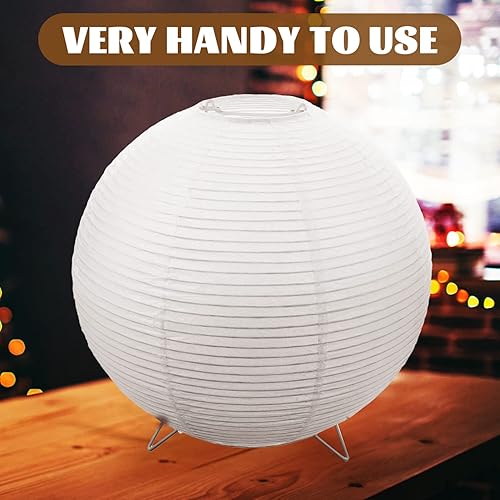 Miniatura 7 de OSALADI Faroles de papel decorativos s lámpara de papel luz nocturna lámpara de mesa dormitorio lámpara de lactancia con bombilla (enchufe de EE.