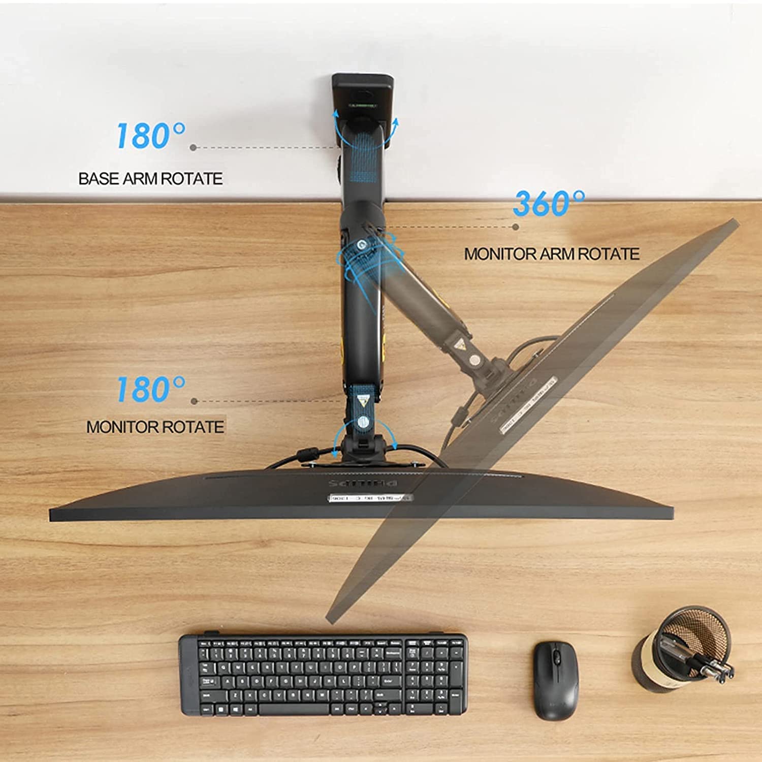 Soporte de pared para TV, inclinación giratoria y soporte de extensión para televisores LCD de 30 a 40 pulgadas, diseño de elevación y elevación, fácil instalación y ajuste