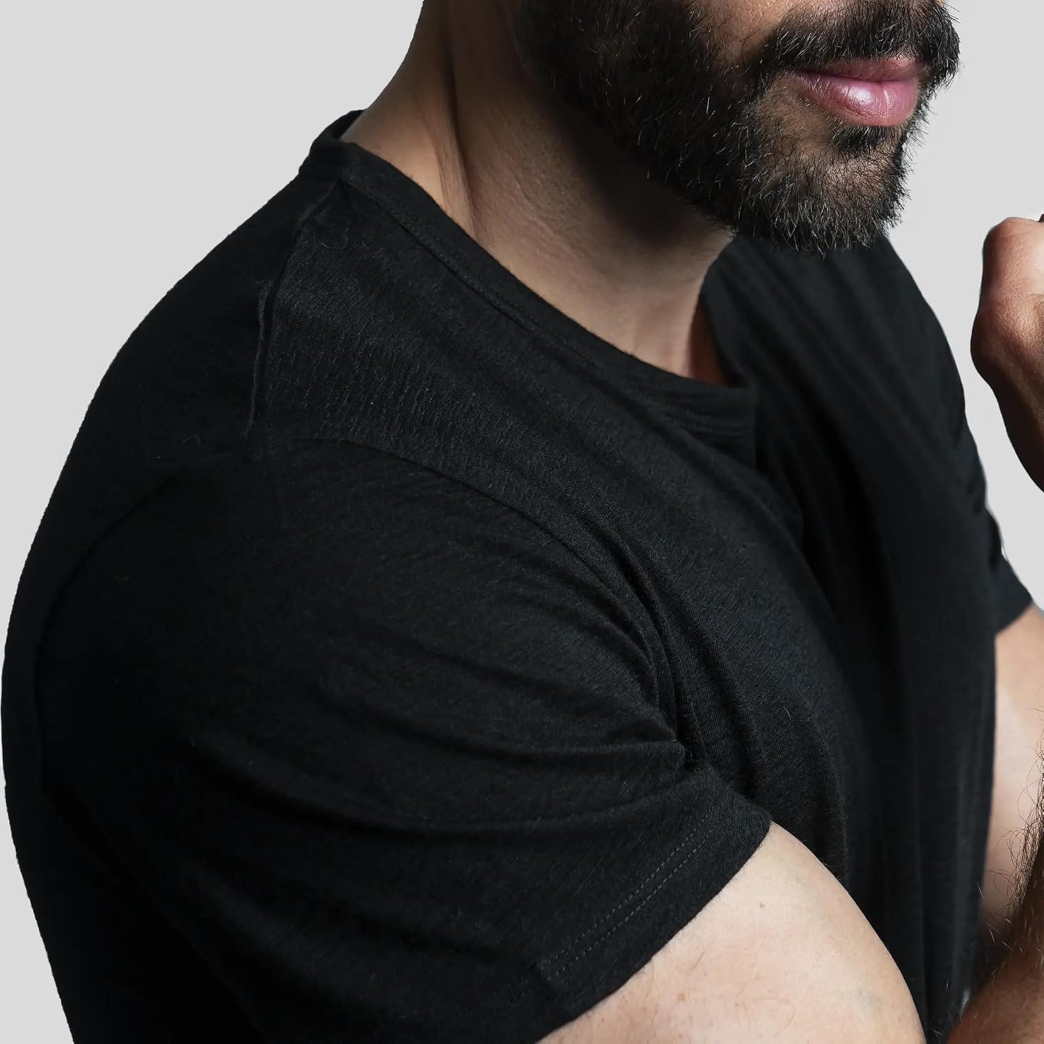 Lightweight Alpaca Wool Crew Neck T-Shirt for Men by Arms of Andes - Image 5