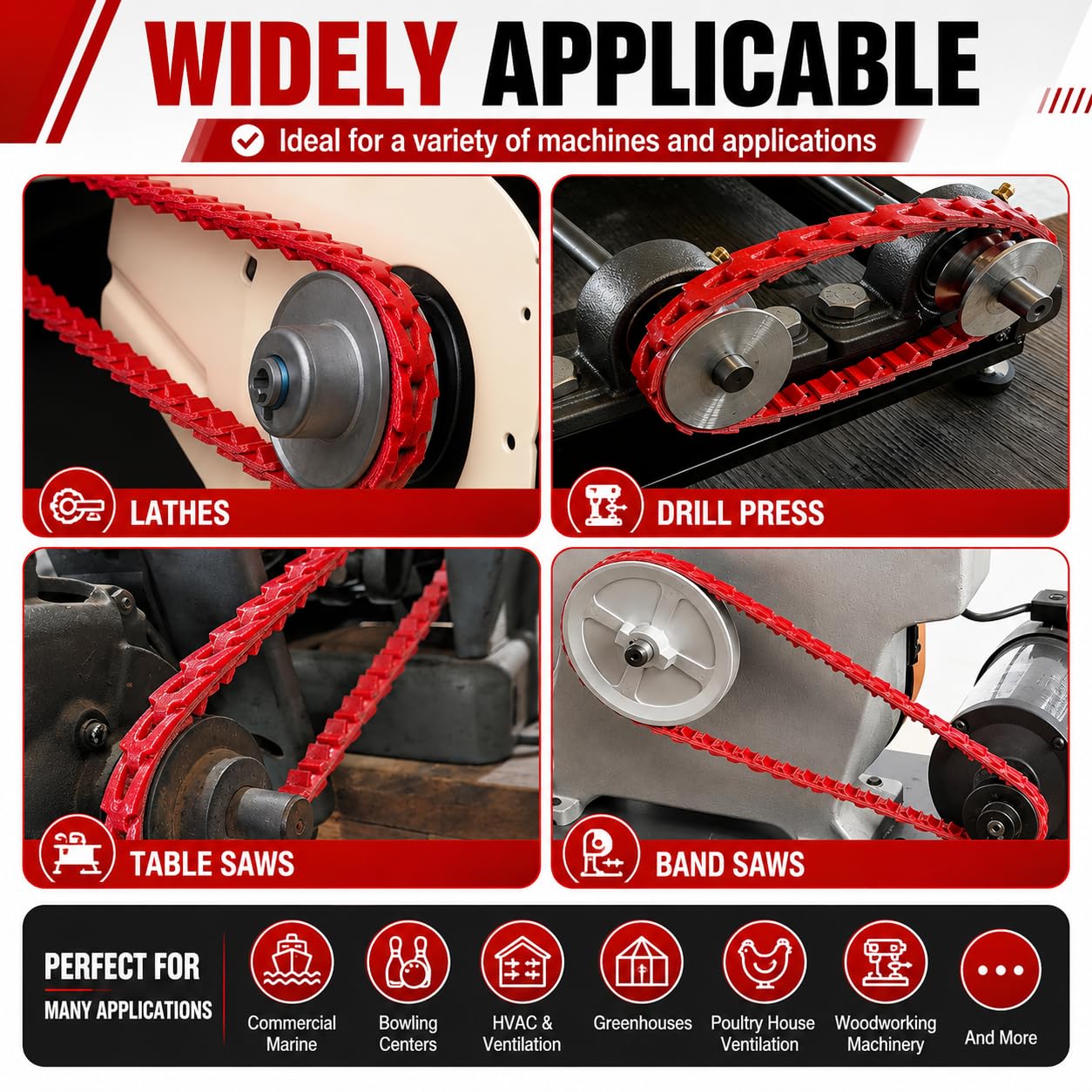 Power Twist Link V-Belt 5/8 Inch x 5 Ft, Adjustable Type B B/5L — Amazon image 7