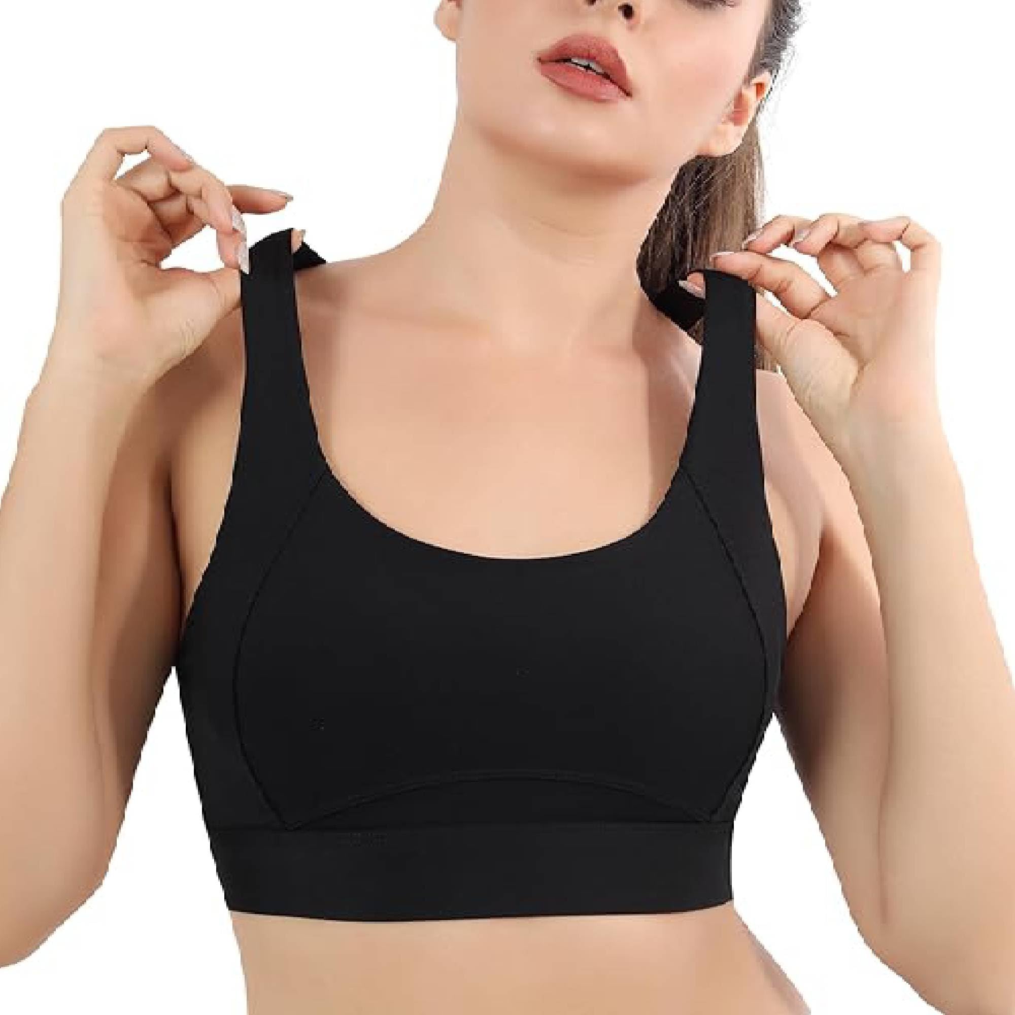 eleg & stilance Women's High Impact Sports Bra with Racerback | Padded & Non-Wired | Adjustable Hook Closure Yoga Running Gym Wear Bra Size-S to XL-picture-20