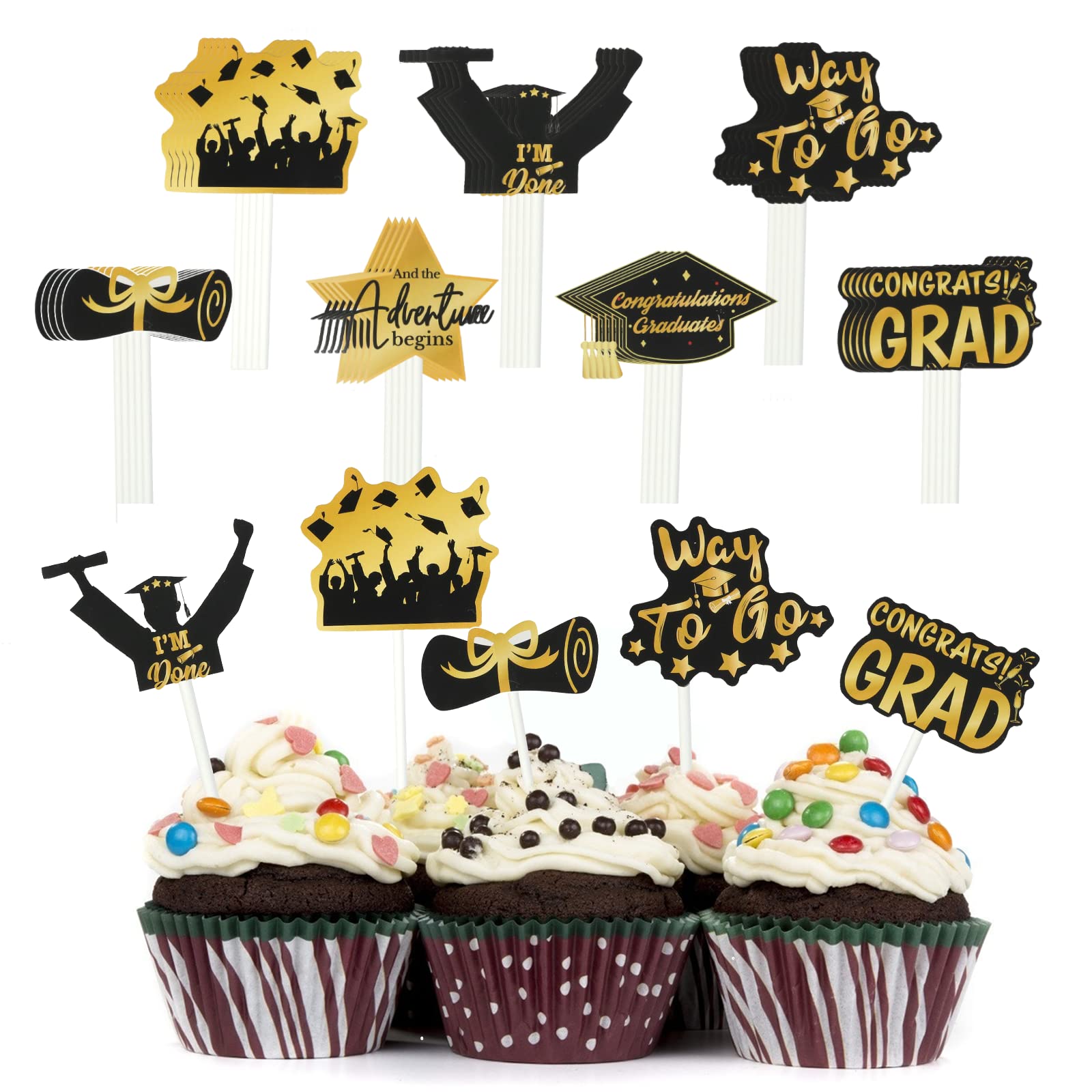 Daxlizy Lot 32 Décorations Gâteau Oh Cake Toppers Anniversaire Fête