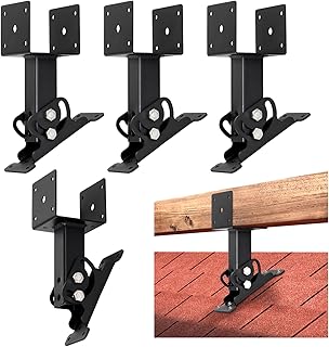 4 Pack 304 Stainless Steel 4x4 Heavy Duty Roof Riser Brackets Kit, Adjustable Roof
