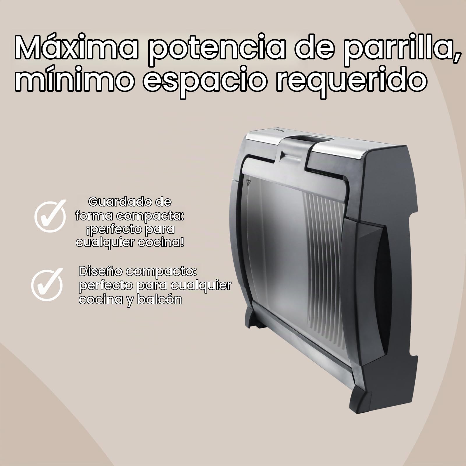 Steba VG 200, Negro, Acero Inoxidable - Parrilla