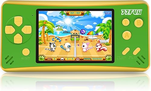 Juegos de mano retro para niños, reproductor portátil de pantalla grande de 3.2 pulgadas, precargado, 168 videojuegos clásicos, recargable, salida