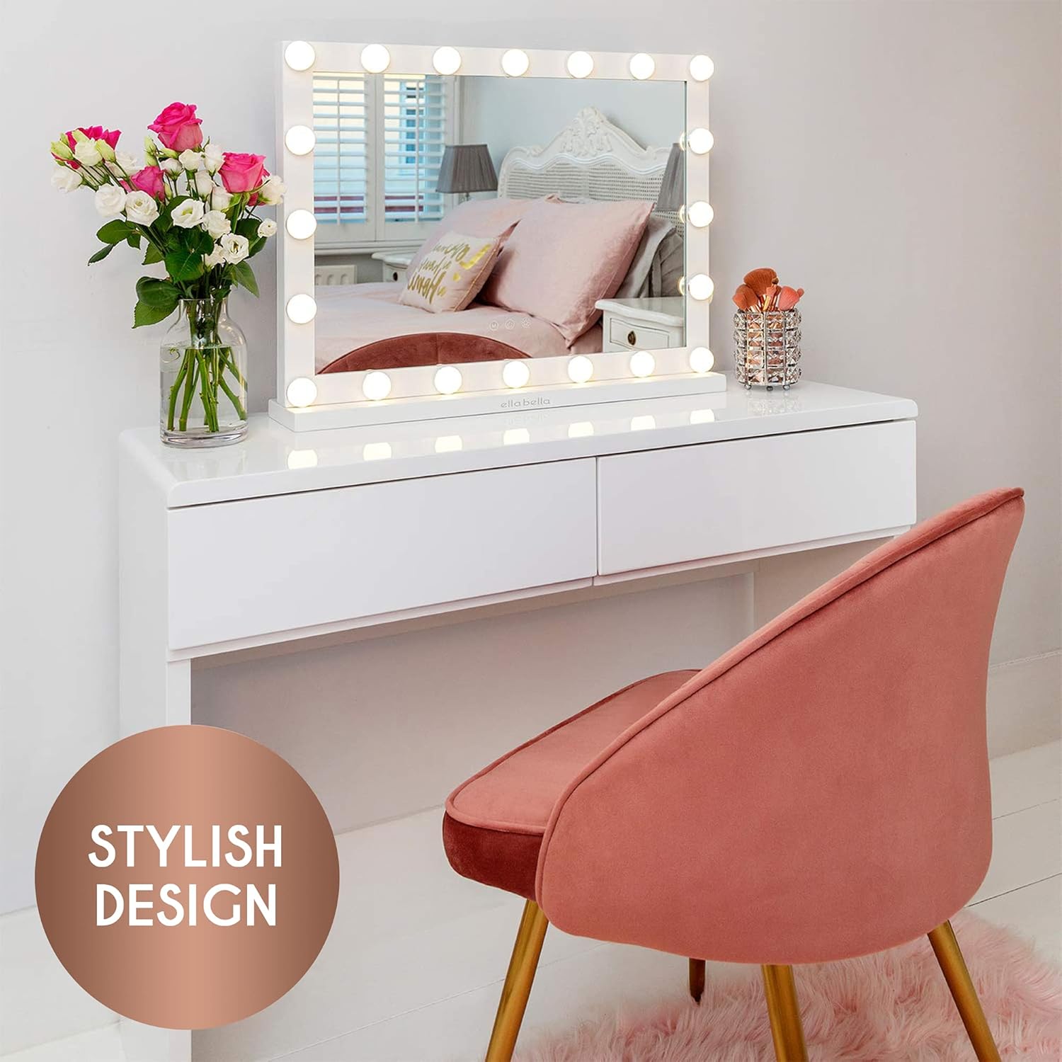 Buy 1 get 1 🔥 Vanity Mirror with Lights • Makeup Mirror with Lights • Fully Adjustable Vanity Lights • 5X and 10X Magnification Options • Feel Like a Hollywood Star with Your Very Own Premium Make Up Mirror (White) Crazy Deals Vanity Mirror with Lights • Makeup Mirror with Lights • Fully Adjustable Vanity Lights • 5X and 10X Magnification Options • Feel Like a Hollywood Star with Your Very Own Premium Make Up Mirror (White)