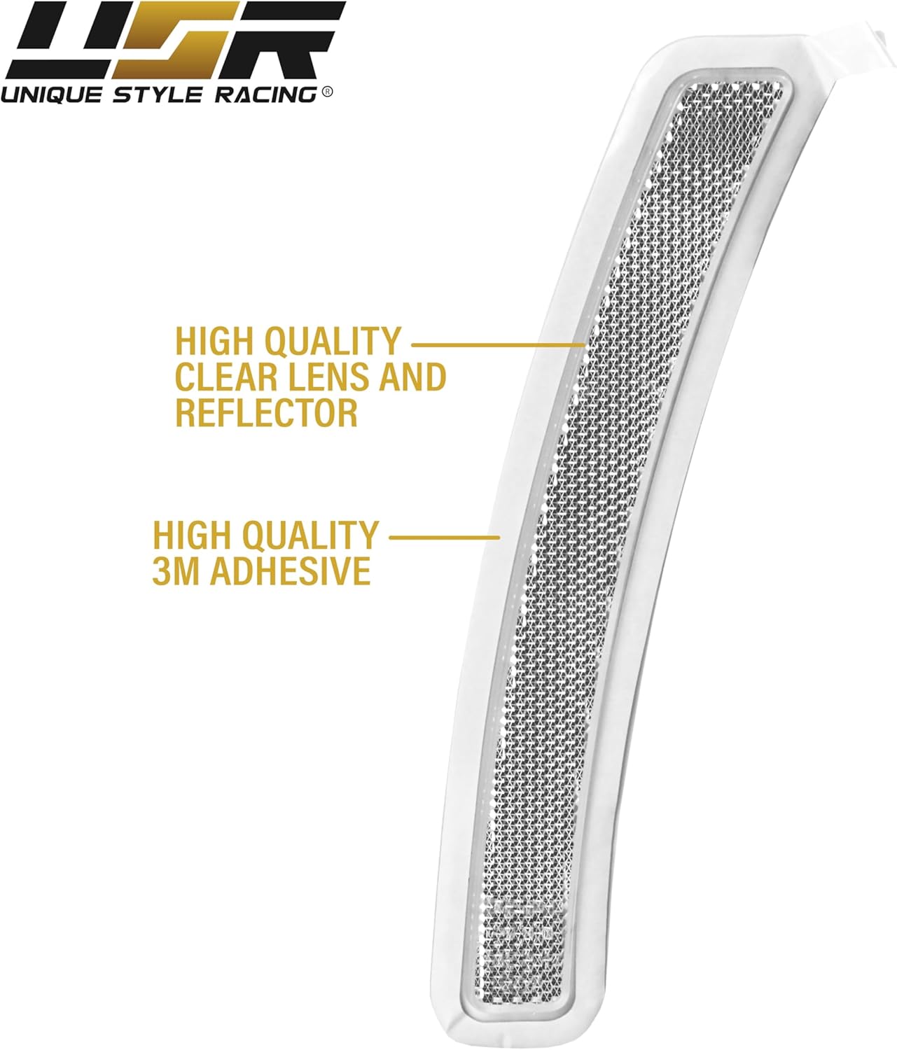 DEPO Front Bumper Side Marker Reflector Light Compatible with 2019-2024 BMW G20 3 Series 4 Doors Sedan (All Clear White Out Lens)