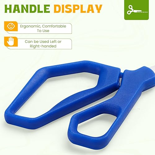 Miniatura 4 de Paquete de 25 tijeras pequeñas de 5 pulgadas con punta puntiaguda para estudiantes, cuchillas de acero inoxidable, agarre cómodo, tijeras de