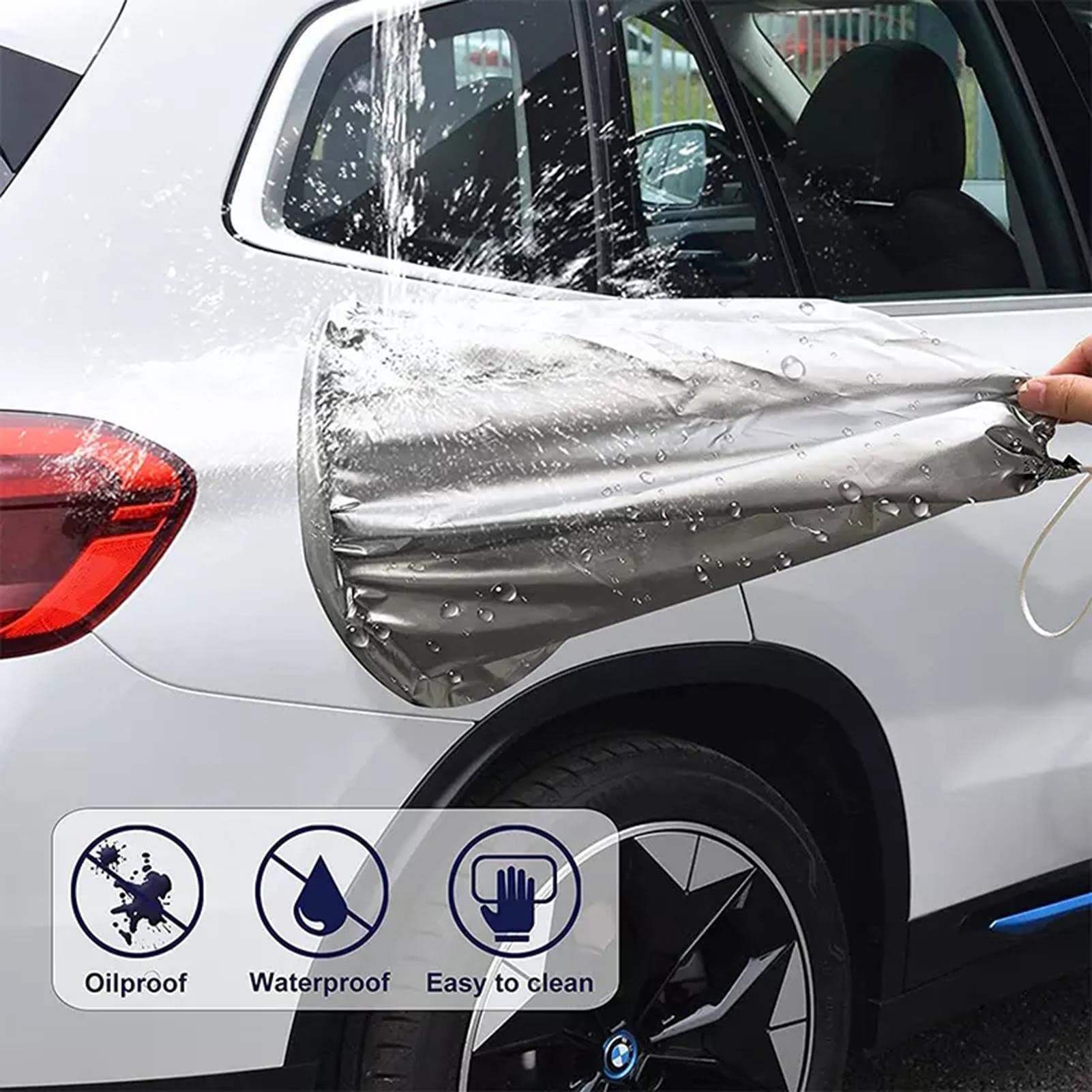 Adunsiaoto Magnetische waterdichte stofdichte opladerhoes, waterdichte magneetadsorptie geschikt voor Ev-oplader, Ev-laderpoort waterdichte hoes, waterdichte hoes voor opladers voor elektrische