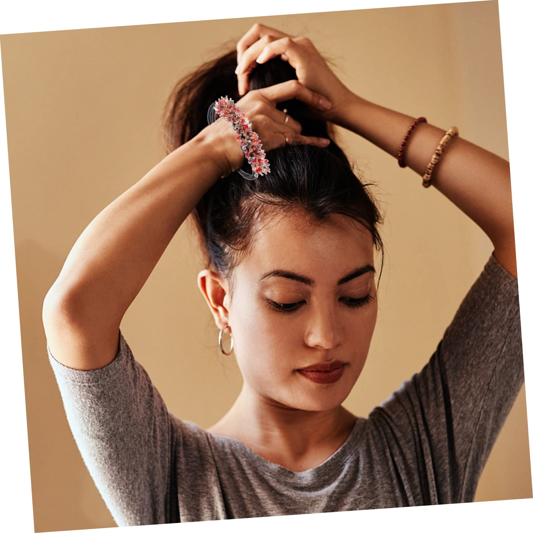 POPETPOP 12 Pinzas Para El Pelo Para Niños Con Forma De Albóndiga Hair Toppers Bun Maker Para Herramienta De Peinado De Cabello Grueso Herramienta Para Hacer Moños Con Diamantes De