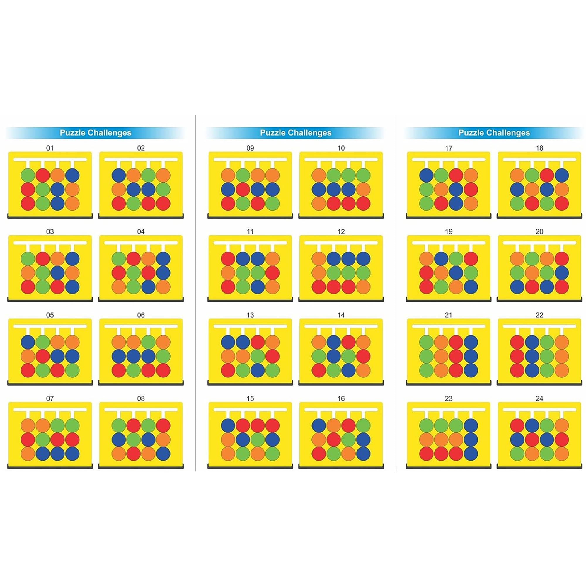 RAINBOW RIDERS Montessori Slide Puzzles Brain Game for Kids Boys Girls Age 3 4 5 Year Baby Activity Toys Early Development and Learning Kids