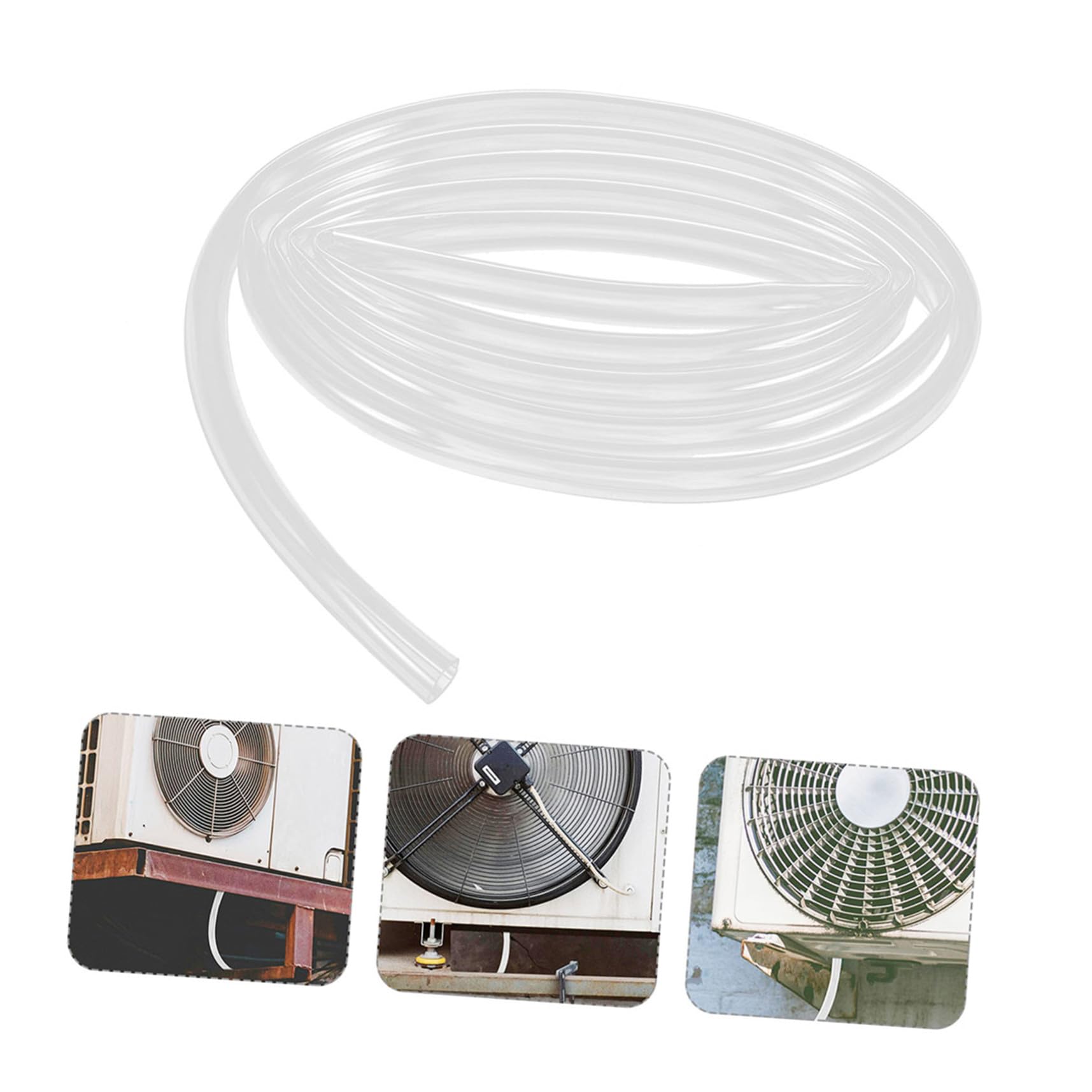 OUNONA Kit di Scarico Condizionatore con Tubo Scarico Condensa Flessibile in Pvc e Connettore in Plastico, Facile Installazione per Vacanze Estive, 2 Set per Aria Condizionata