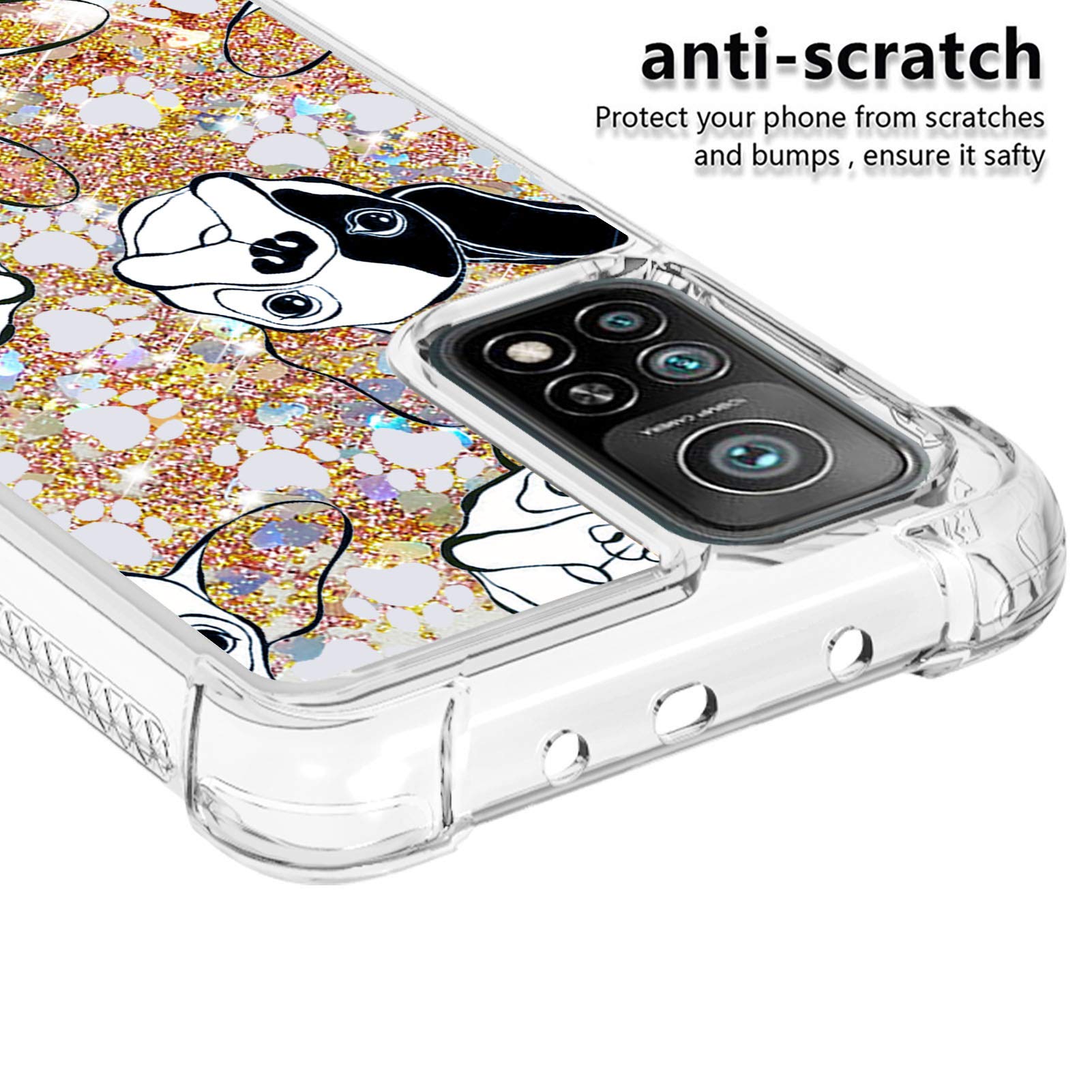 Orgstyle Coque Avec Collier Pour Xiaomi Mi 10T / Mi 10T Pro, Transparent TPU Silicone Bumper Case Avec Smartphone Tour De Cou Lanière En Corde Réglable Étui Pour Portable, Gris