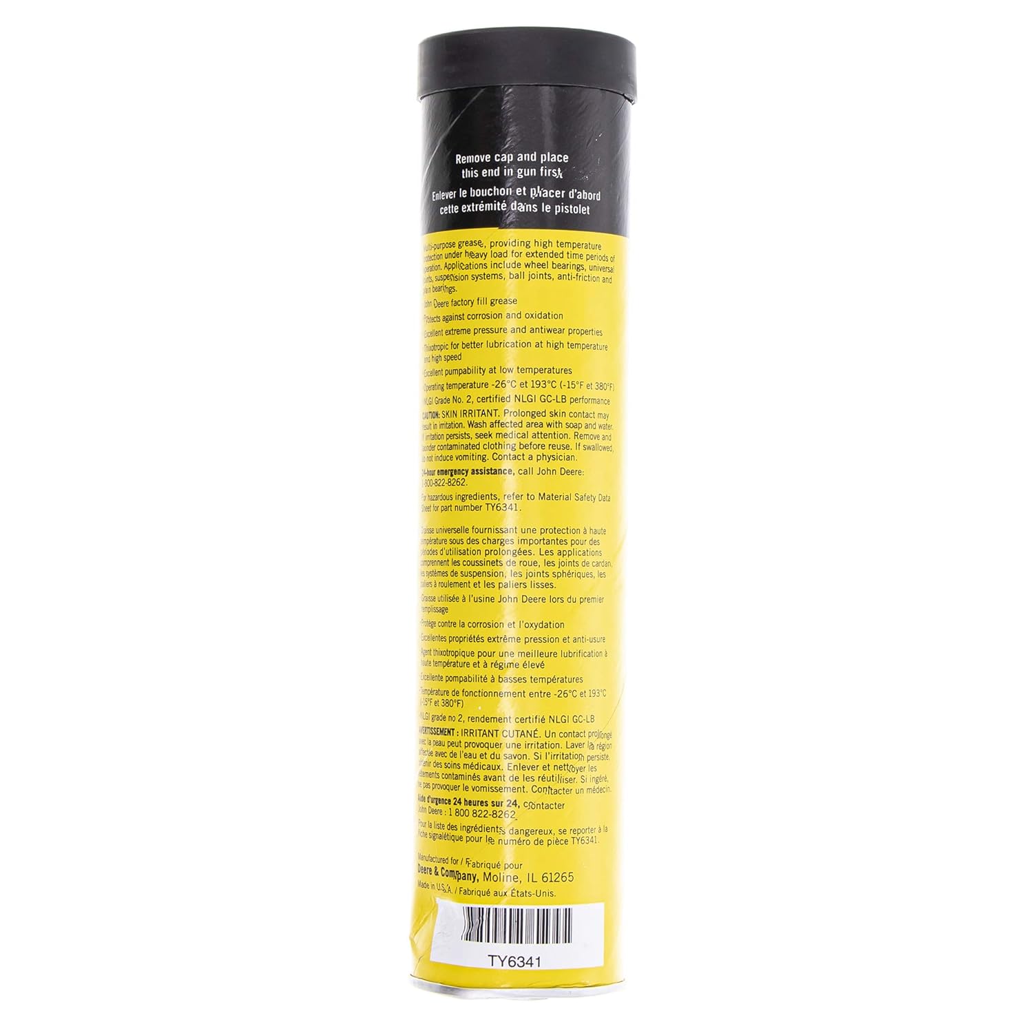 John Deere Multi-Purpose SD Polyurea Grease Case TY6341 OEM (10 Pack)